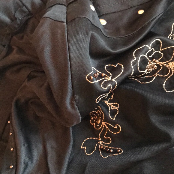 Beaded Marciano Pencil Skirt - Picture 3 of 6